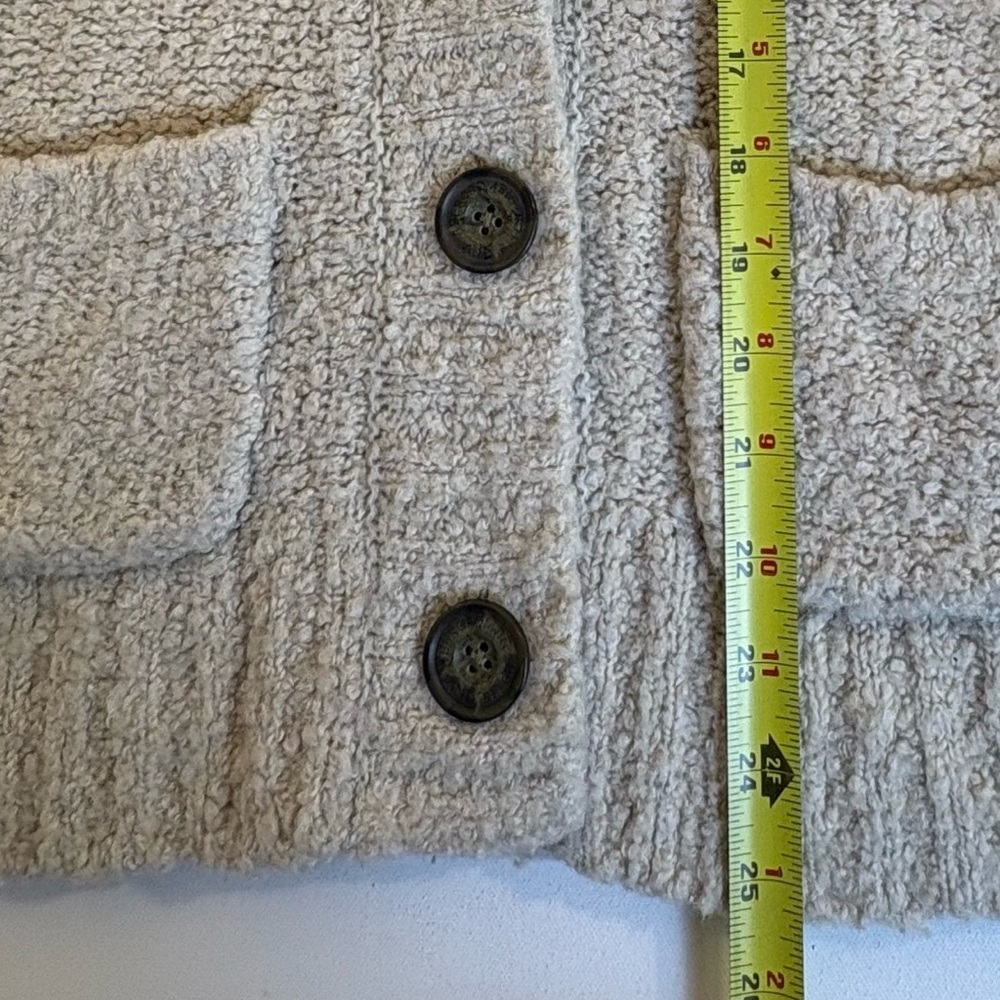 Abercrombie & Fitch XS Wool Blend Cardigan Oatmeal Cream Cozy Grandpa Sweater - Picture 8 of 8